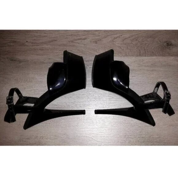 Pleaser KISS-209 Black Ankle Strap Stiletto Platform High Heels Size 7 PLS READ! - Picture 12 of 16